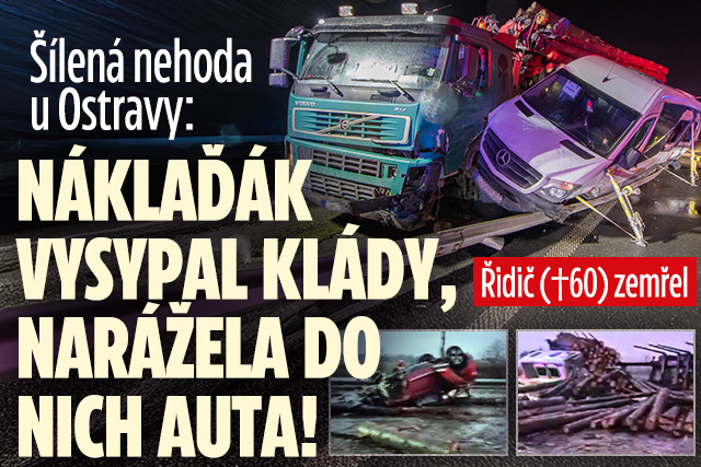 Banner ke žhavému tématu: Nehoda na dálnici u Ostravy: Náklaďák ...