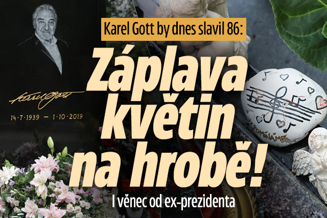 Nedožité narozeniny Karla Gotta (†80): Hrob opět zaplavily květiny a dárky! 