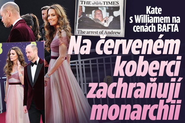 Banner ke žhavému tématu: Kate s Williamem na cenach BAFTA: Na ...