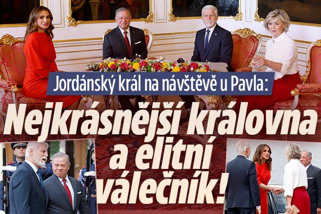 Banner ke žhavému tématu: Pavlovi přivítali jordánské monarchy: ...
