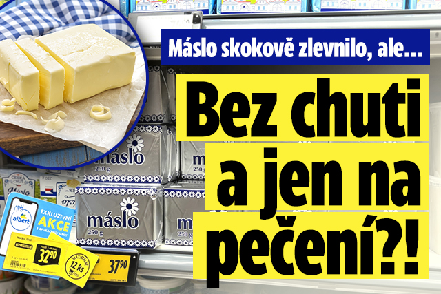 Banner ke žhavému tématu: Máslo skokově zlevnilo, ale: Je bez ...