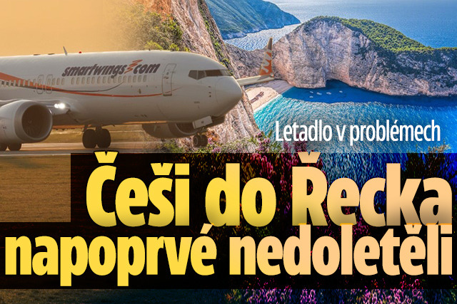 Banner ke žhavému tématu: Letadlo v problémech: Češi do Řecka ...