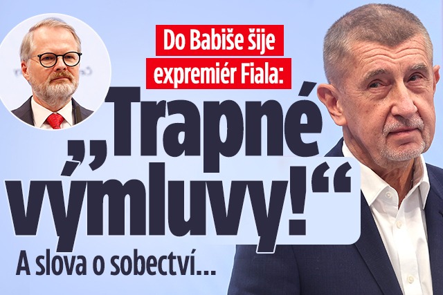 Banner ke žhavému tématu: Do Babiše šije Fiala: „Trapné výmluvy!“