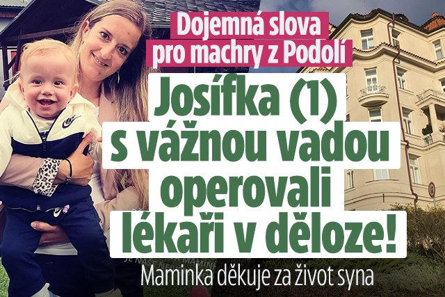 Banner ke žhavému tématu: Josífka (1) s vážnou vadou operovali ...