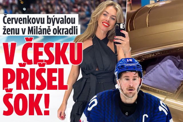 Banner ke žhavému tématu: Červenkovu bývalou ženu v Miláně ...