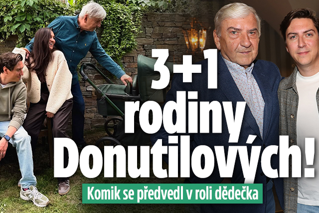 3 1 rodiny Donutilových! Komik se předvedl v roli dědečka 