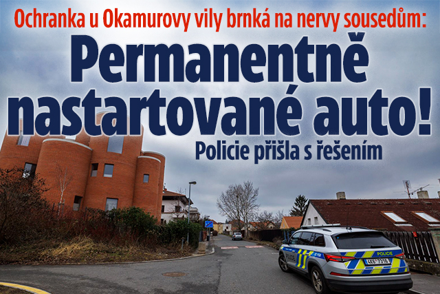 Banner ke žhavému tématu: Policejní ochranka u Okamurova domu ...