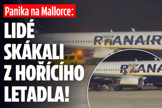 Panika na Mallorce. Lidé skákali z hořícího letadla na ranvej