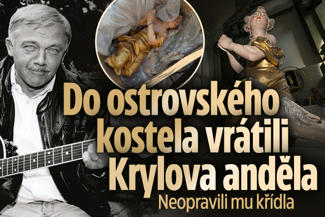 Banner ke žhavému tématu: Do kostela vrátili Krylova anděla: ...