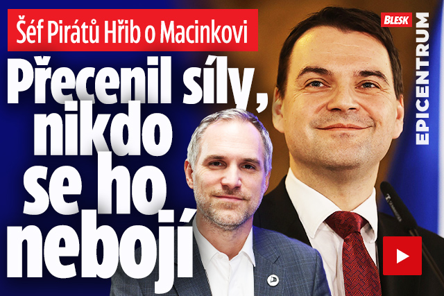 Banner ke žhavému tématu: Šéf Pirátů Hřib v Epicentru: Macinka ...