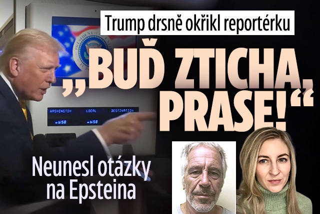 Banner ke žhavému tématu: Trump kvůli Epsteinovi okřikl ...