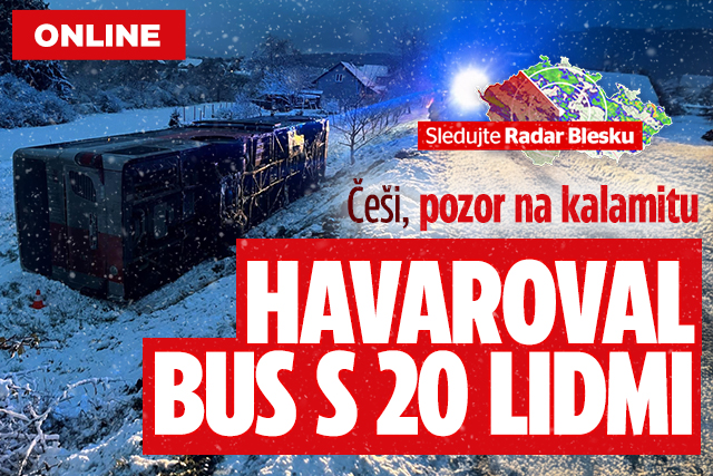 Banner ke žhavému tématu: ONLINE: Sníh trápí Česko, havaroval bus ...