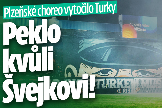 Banner ke žhavému tématu: Plzeňské choreo vytočilo Turky: Peklo ...