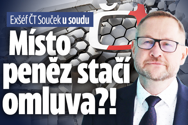 Banner ke žhavému tématu: Exředitel ČT Souček u soudu: Vadí mu ...