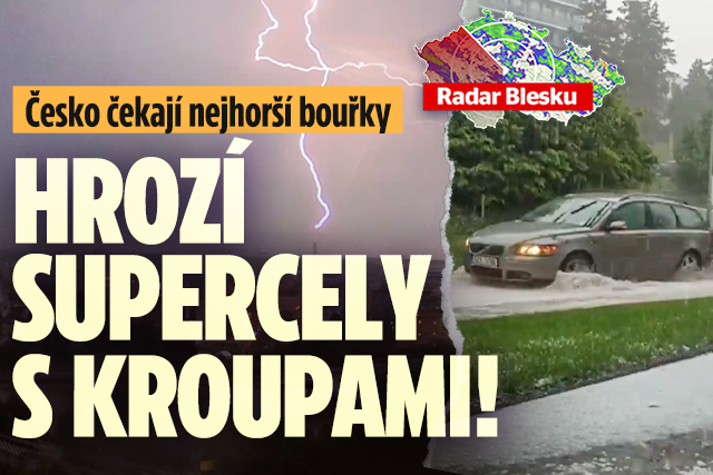 Česko čekají nejhorší bouřky: Hrozí supercely s kroupami!