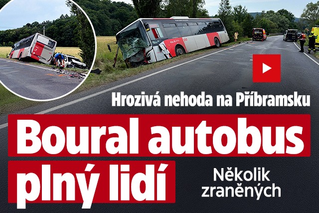 Banner ke žhavému tématu: Na Příbramsku boural autobus plný lidí: ...