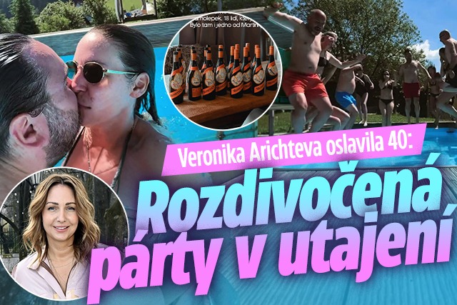 Banner ke žhavému tématu: Veronika Arichteva oslavila 40. ...