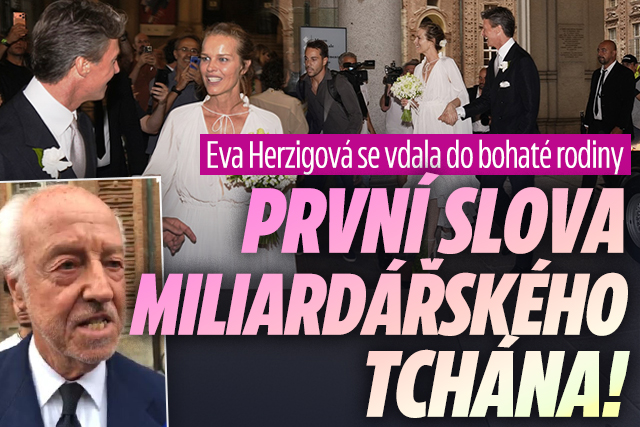 Banner ke žhavému tématu: Eva Herzigová se vdala do bohaté ...