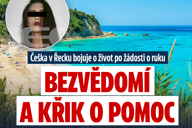 Češka v Řecku bojuje o život po žádosti o ruku:Křik o pomoc
