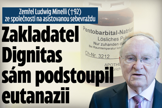 Banner ke žhavému tématu: Ludwig Minelli (†92) z Dignitas sám ...