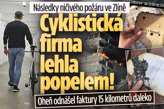 Banner ke žhavému tématu: Požár ve Zlíně: Oheň odnášel faktury ...