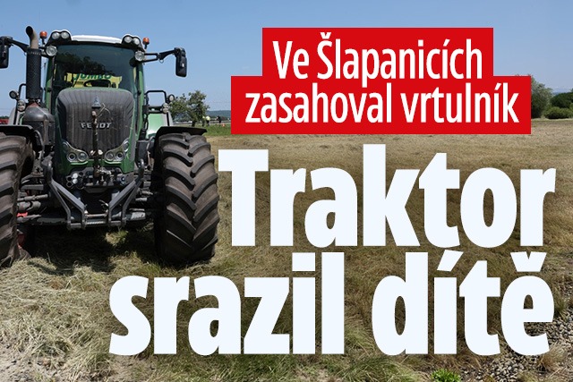 Banner ke žhavému tématu: Traktor ve Šlapanicích srazil dítě: ...