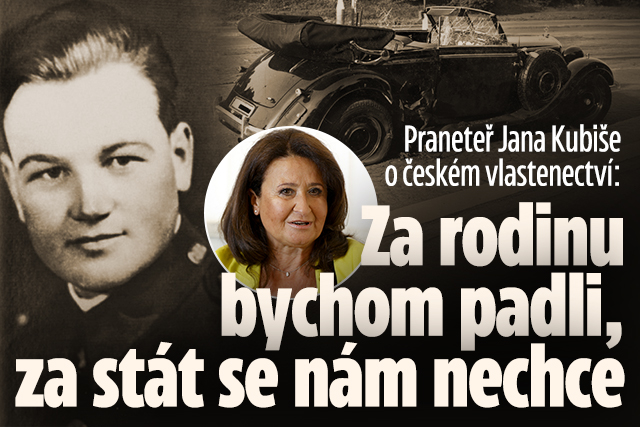 Praneteř Kubiše o Češích: Za stát se nám padnout nechce