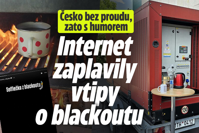 Česko bez proudu s humorem: Internet baví vtipy o blackoutu