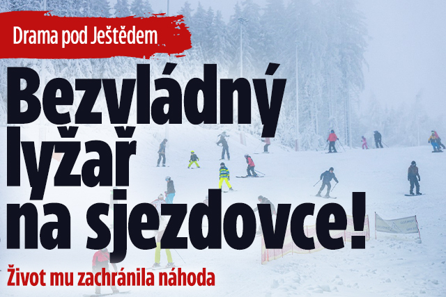 Banner ke žhavému tématu: Drama pod Ještědem: Bezvládný lyžař!