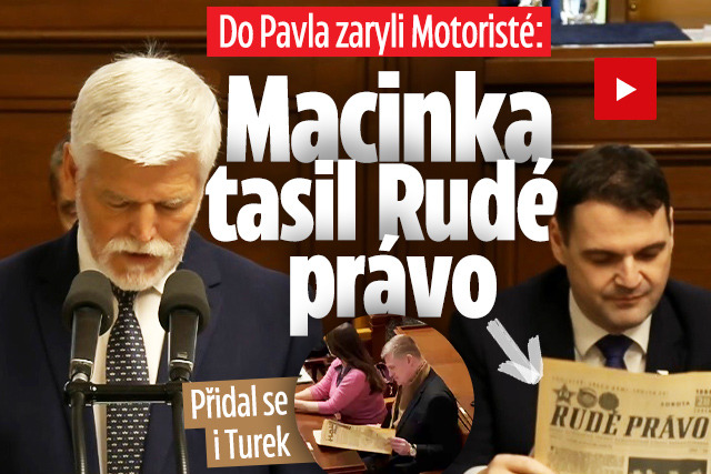 Banner ke žhavému tématu: Do Pavla zaryli Motoristé: Macinka ...