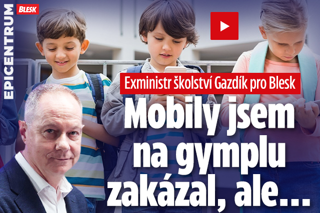 Banner ke žhavému tématu: Bývalý ministr školství Gazdík: Mobily ...