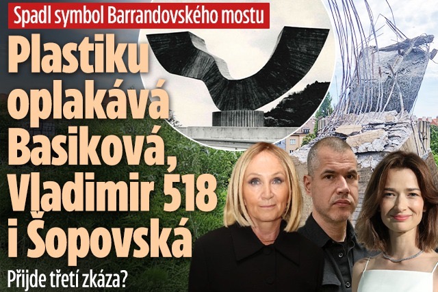 Banner ke žhavému tématu: Smutek po pádu ikonické plastiky: ...