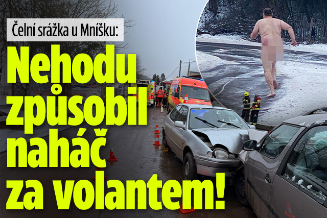 Banner ke žhavému tématu: Naháč za volantem způsobil v Mníšku ...