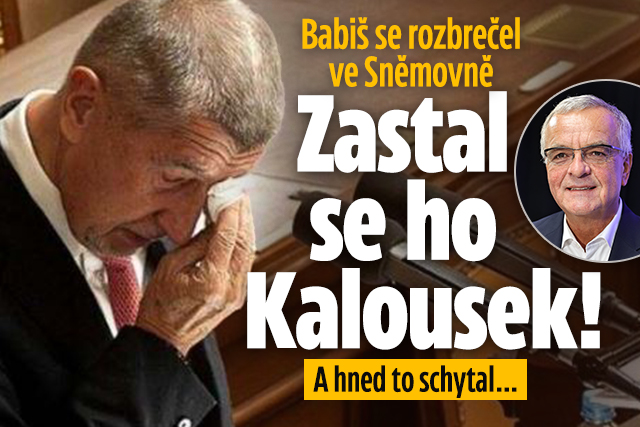 Banner ke žhavému tématu: Babiš se rozbrečel ve Sněmovně: ...
