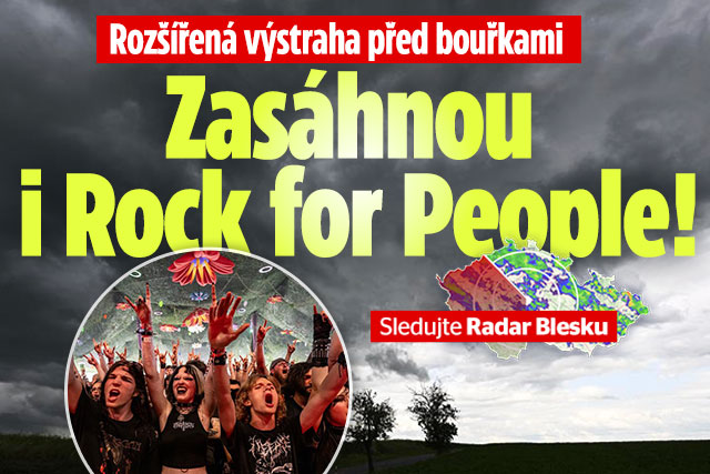 Silné bouřky v Česku: Ohrozí i Rock for People