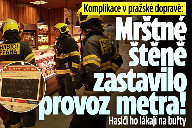Banner ke žhavému tématu: Metro na lince A nejezdí! V tunelu se ...