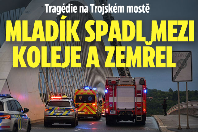 Tragédie na Trojském mostě:Mladík spadl mezi koleje a zemřel