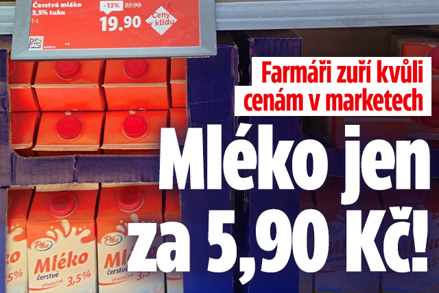 Banner ke žhavému tématu: Farmáři zuří kvůli levnému mléku v ...
