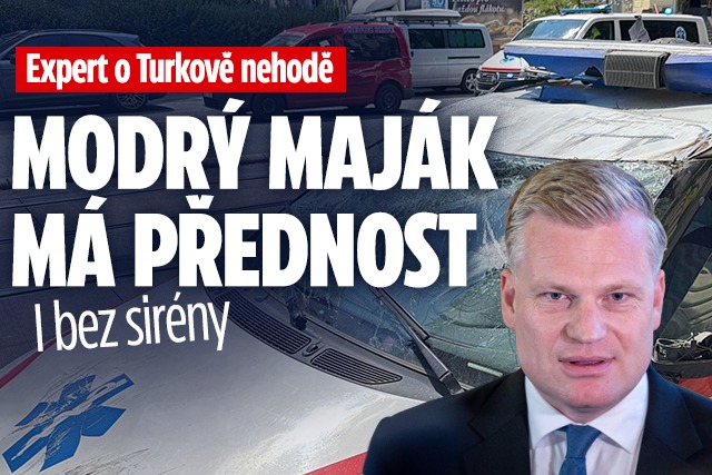 Banner ke žhavému tématu: Expert o nehodě Turka: Modrý maják má ...