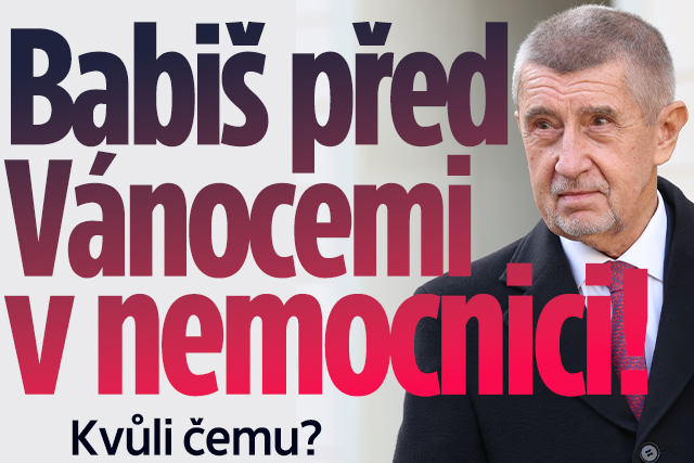 Banner ke žhavému tématu: Babiš v nemocnici těsně před Vánocemi: ...