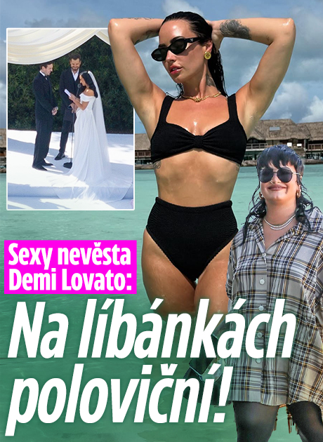 Sexy nevěsta Demi Lovato: Na líbánkách poloviční!