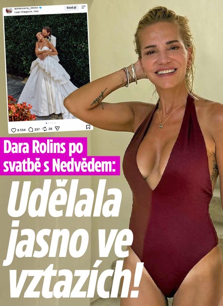 Banner ke žhavému tématu: Dara Rolins po svatbě s Nedvědem: ...