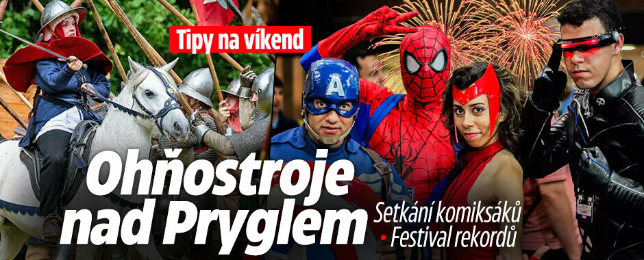 Tipy na víkend: Ohňostroje nad Pryglem! Setkání komiksáků, festival rekordů i den s policií 