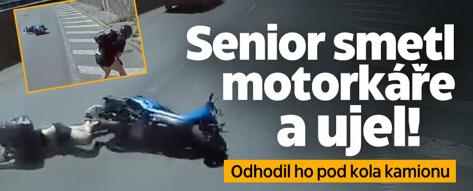 Senior (80) smetl motorkáře (35) a ujel! Odhodil ho pod kola kamionu  
