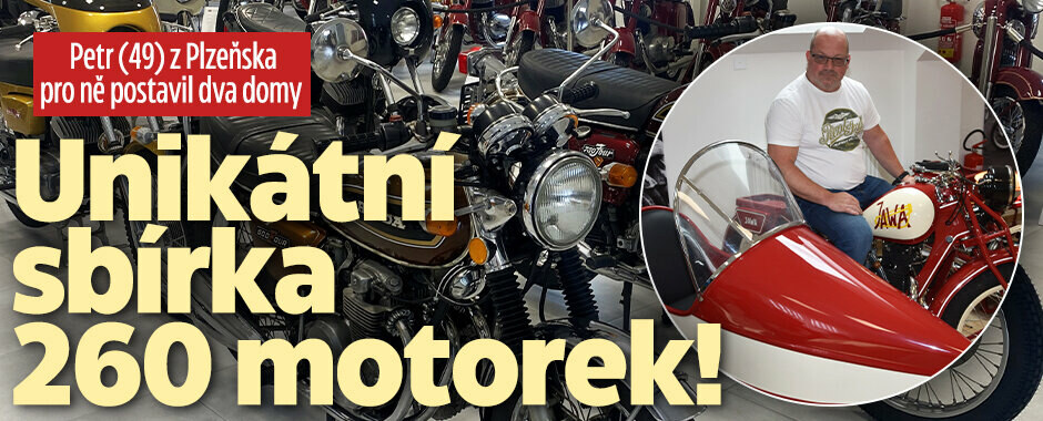 Motorky životní vášní: Petr (49) má úctyhodnou sbírku: 260 kousků!