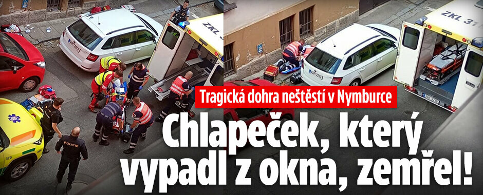 Chlapeček v Nymburce vypadl z okna činžáku: V nemocnici zemřel