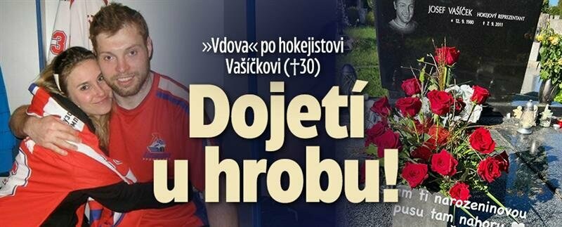»Vdova« po hokejistovi Vašíčkovi (†30) u jeho hrobu: Dojemný vzkaz