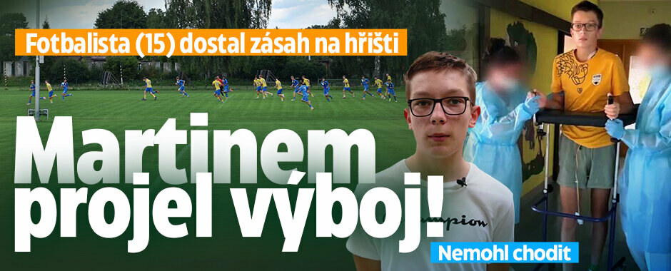 Fotbalista (15) dostal zásah na hřišti: Martinem projel výboj! Nemohl chodit 