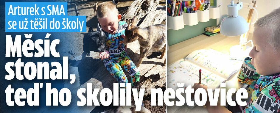 Po měsíci stonání se Arturek s SMA těšil do školy: Pak ho skolily neštovice Po měsíci stonání se Arturek s SMA těšil do školy: Pak ho skolily neštovice