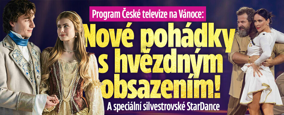 Program České televize na Vánoce: Nové pohádky s hvězdným obsazením! A speciální silvestrovské StarDance